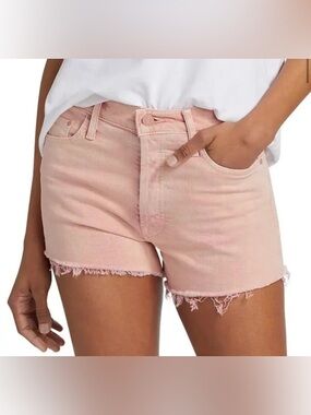 Mother Superior The Tomcat Kick Fray Hem Denim Jean Shorts Into the Midst